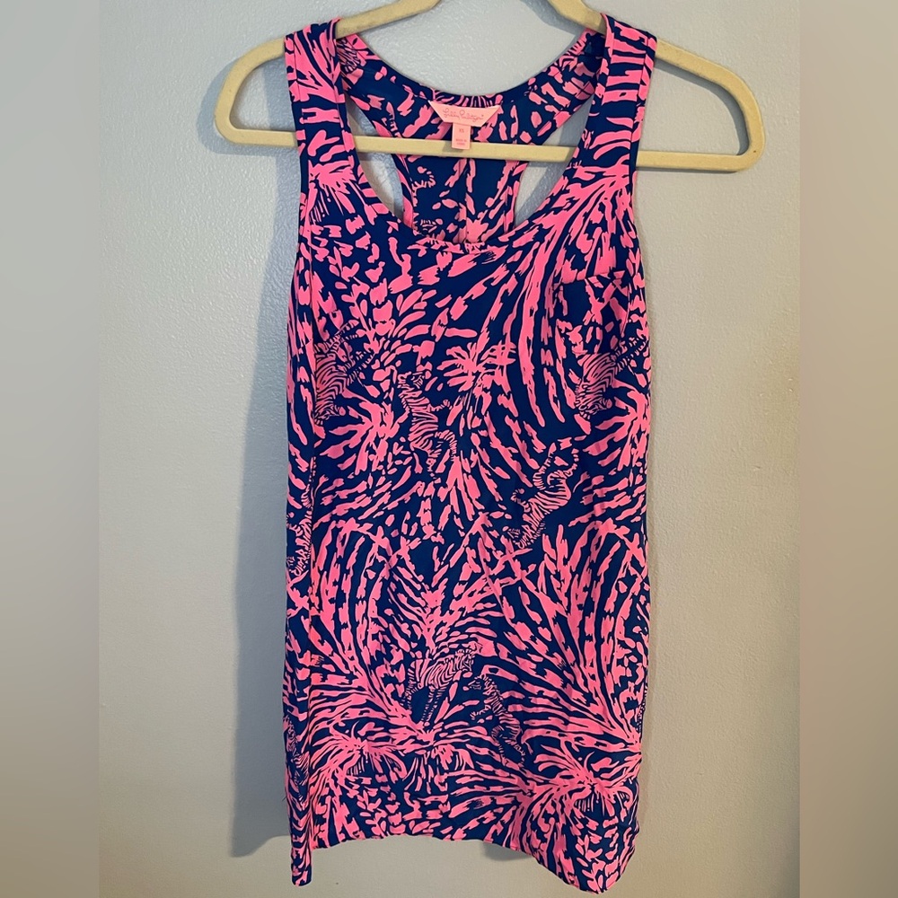 Lilly Pulitzer Blue and Pink Tank Dress